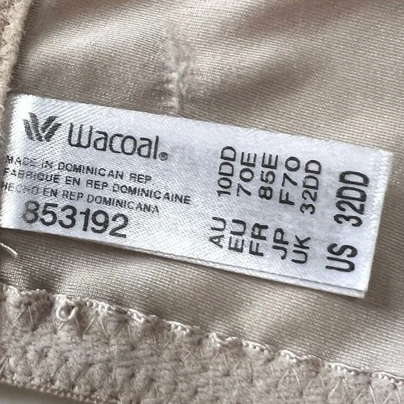 Wacoal Basic Beauty Spacer Underwire Everyday Wear Sand Nude Bra Women’s 32DD - Picture 11 of 12